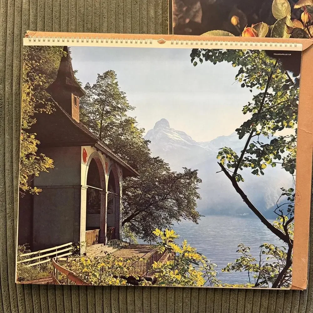 Swiss Alpine Pictorial Calendar Lot of 9 Switzerland Matterhorn Jungfrau 1960’s
